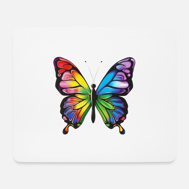 Schmetterling Schmetterling - Mousepad (Querformat) - Weiß