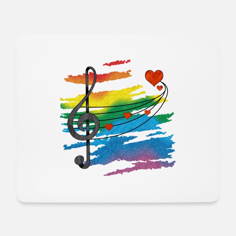 Musik - Mousepad (Querformat) - Weiß