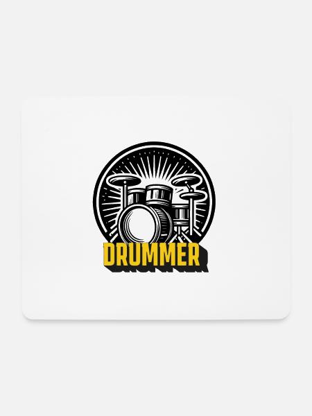 Schlagzeuger Band - Mousepad (Querformat) - Weiß
