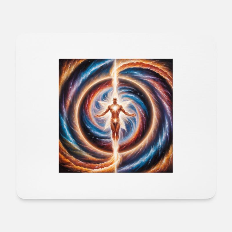 Mythische Sternenfusion - Mousepad (Querformat) - Weiß