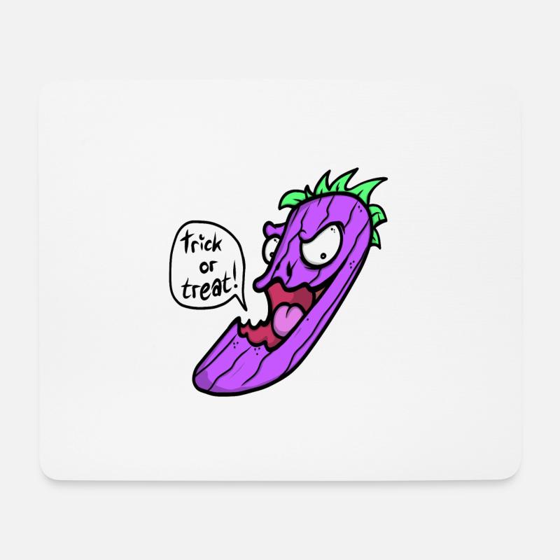 Spooky Halloween Pumpkin: Trick or Treat? - Mouse Pad (horizontal) - white