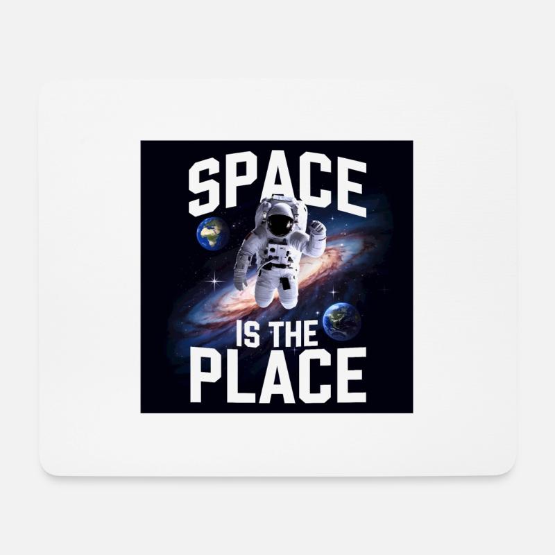 Space is the Place - Mousepad (Querformat) - Weiß