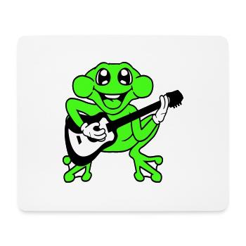 Frosch Fröschchen Spielt Gitarre Musik Gitarrist - Mousepad (Querformat) - Weiß - Vorne