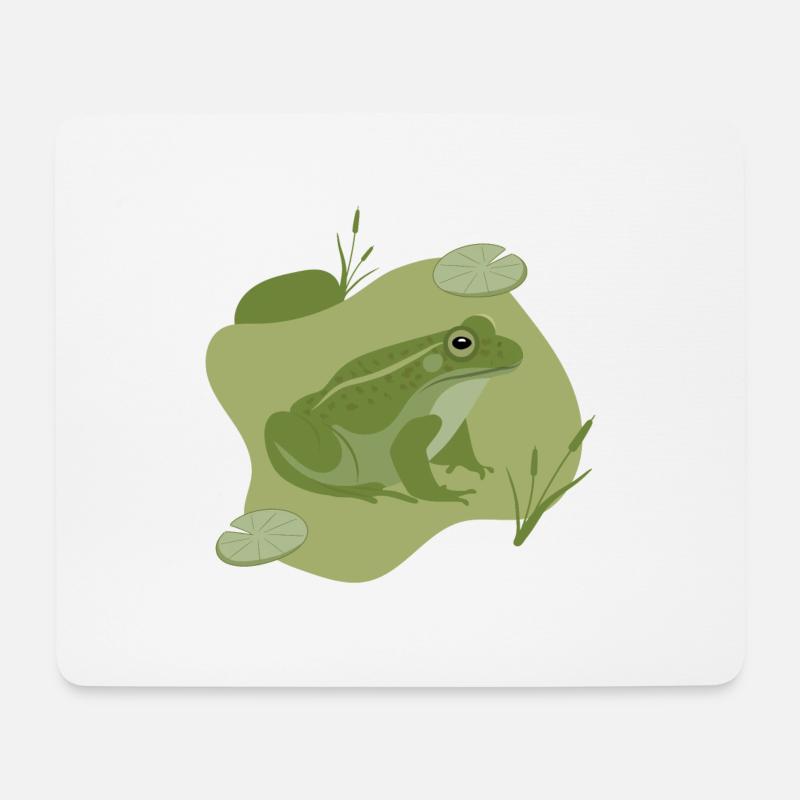 Frosch - Mousepad (Querformat) - Weiß