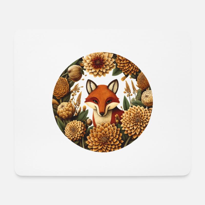 Rotfuchs - Mousepad (Querformat) - Weiß