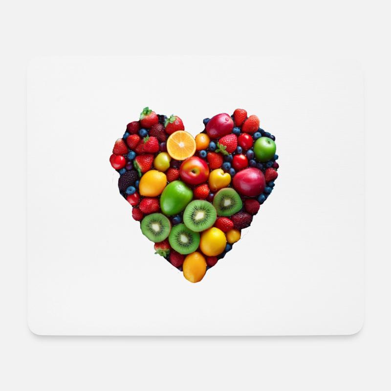 Fruit Heart - Mouse Pad (horizontal) - white