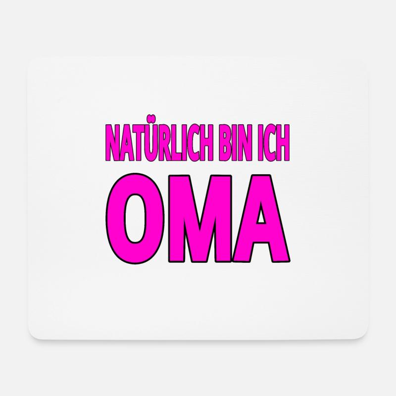 Oma - Mousepad (Querformat) - Weiß