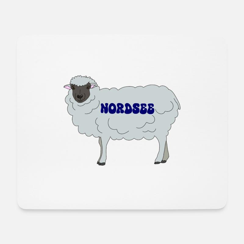 Nordsee - Mousepad (Querformat) - Weiß