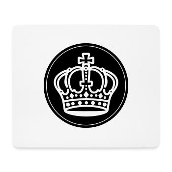 Krone Symbol Kreis - Mousepad (Querformat) - Weiß - Vorne