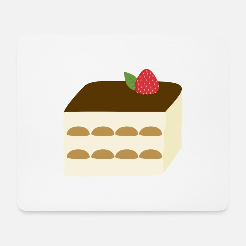 Tiramisu - Tapis de souris (format paysage) - blanc