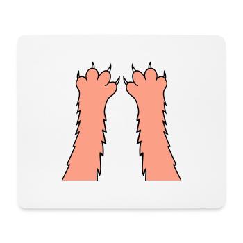 Katzen Klauen Pfote Tatzen Scharfe Krallen Kratzen - Mousepad (Querformat) - Weiß - Vorne