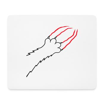 Katzen Klauen Pfote Tatzen Kralle Kratzer Streifen - Mousepad (Querformat) - Weiß - Vorne