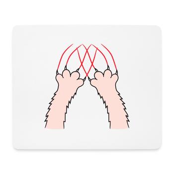 Katzen Klauen Pfote Tatzen Kralle Kratzer Streifen - Mousepad (Querformat) - Weiß - Vorne