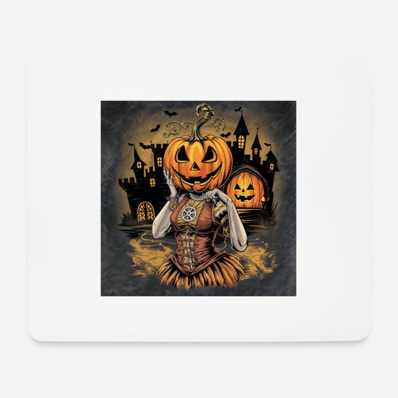 Steampunk Halloween Lady - Mouse Pad (horizontal) - white