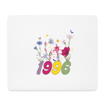 Year of birth 1996 wildflowers - Mouse Pad (horizontal) - white - Front