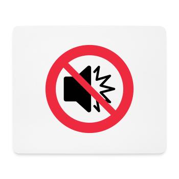 Kein Ton - stumm - stumm - nicht stören - Autismus - Mousepad (Querformat) - Weiß - Vorne