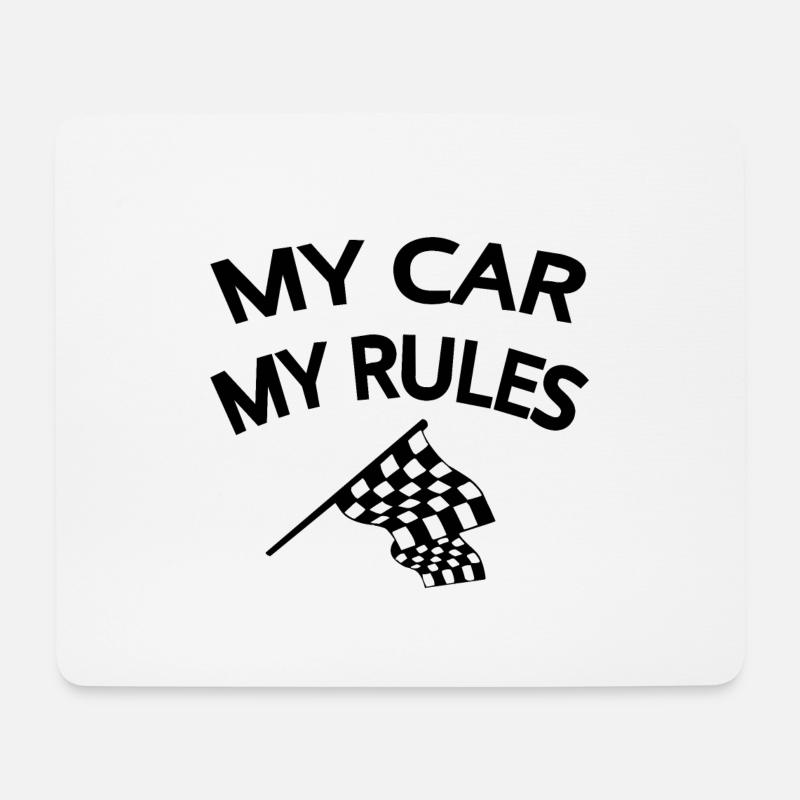 Auto - Mousepad (Querformat) - Weiß