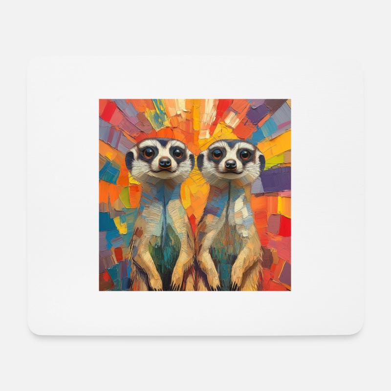 Meerkats - Mouse Pad (horizontal) - white