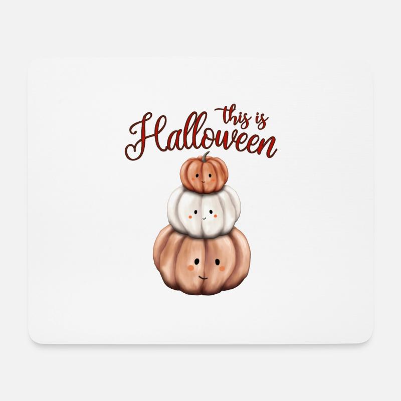 Das ist Halloween, 3 Herbstkürbisse - Mousepad (Querformat) - Weiß