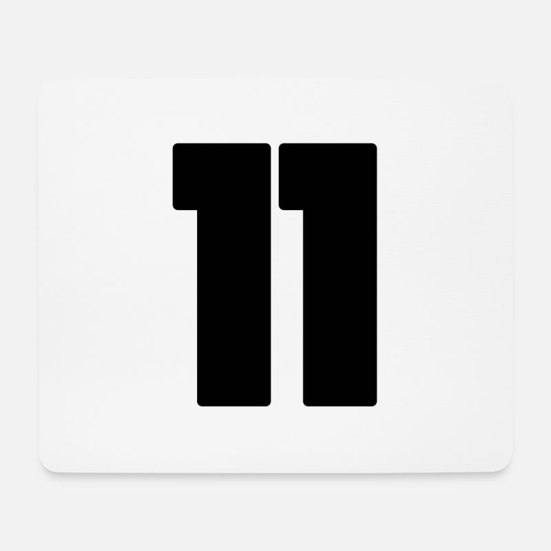 Nummer 11 Nummer Elf - Mousepad (Querformat) - Weiß