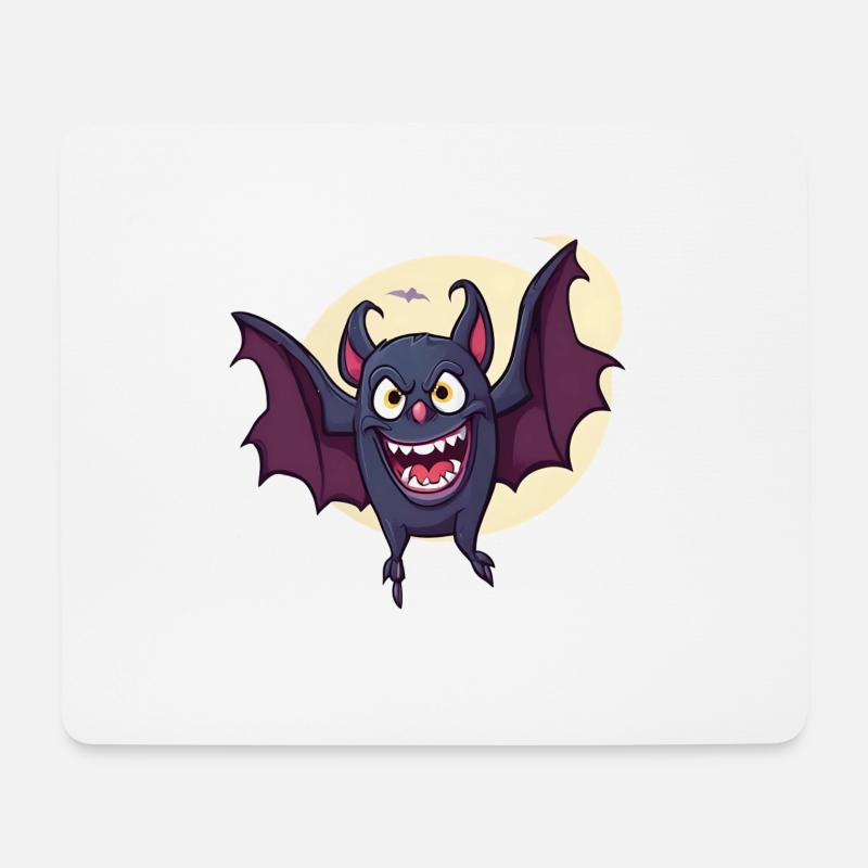 Halloween Bat Moon - Mouse Pad (horizontal) - white