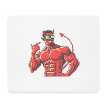 Teuflisch gut aussehen - Mousepad (Querformat) - Weiß - Vorne
