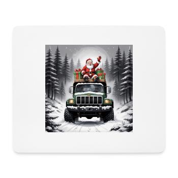Muscle Car Noël Cadeaux Noël - Tapis de souris (format paysage) - blanc - Devant