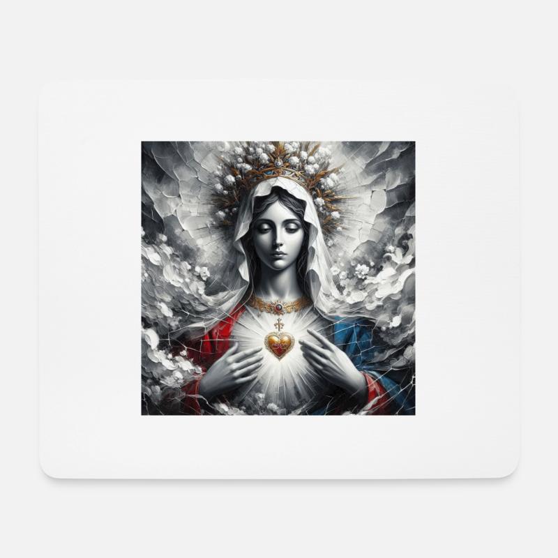 Stechpalme Maria Maria Madonna Mariana Jungfrau Maria Heilig - Mousepad (Querformat) - Weiß