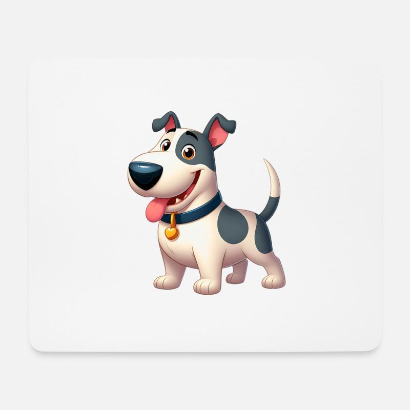Bullterrier 3 - Mousepad (Querformat) - Weiß