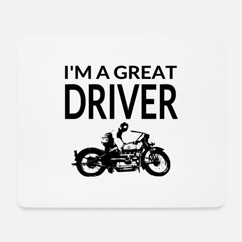 Motorrad - Mousepad (Querformat) - Weiß