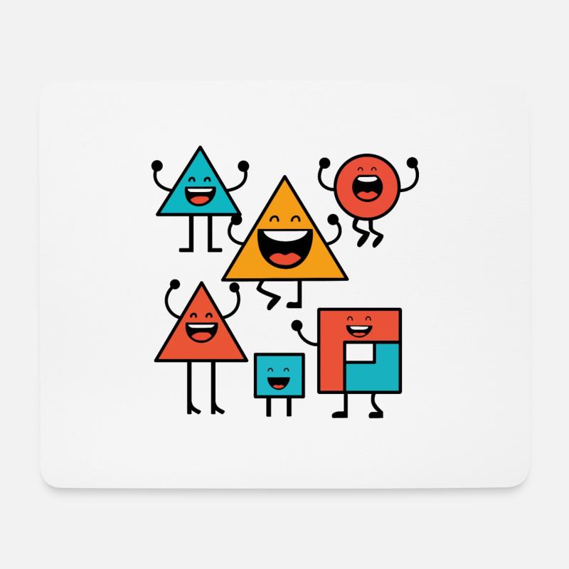 Design "Geo Laughics" - Mousepad (Querformat) - Weiß