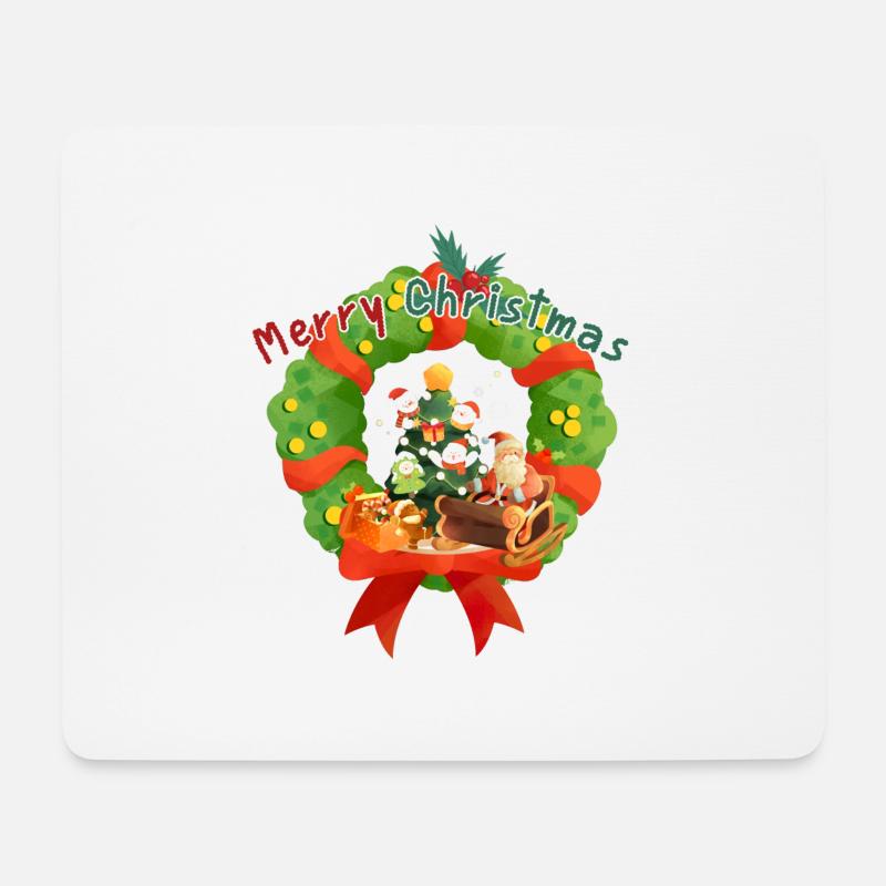 Merry Christmas1 - Mousepad (Querformat) - Weiß