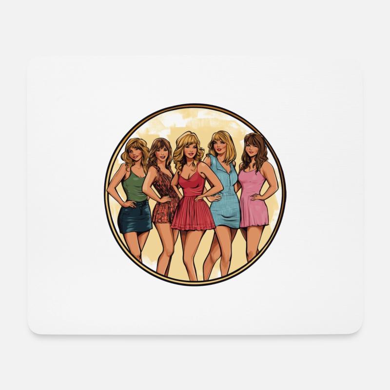 Starke Freundschaft und stilvolle Auftritte - Mousepad (Querformat) - Weiß