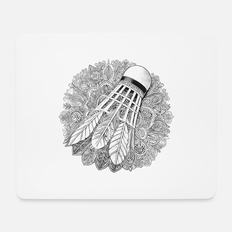 Badminton - Mousepad (Querformat) - Weiß