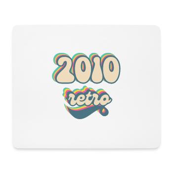 2010 Retro Geschenkidee - Mousepad (Querformat) - Weiß - Vorne