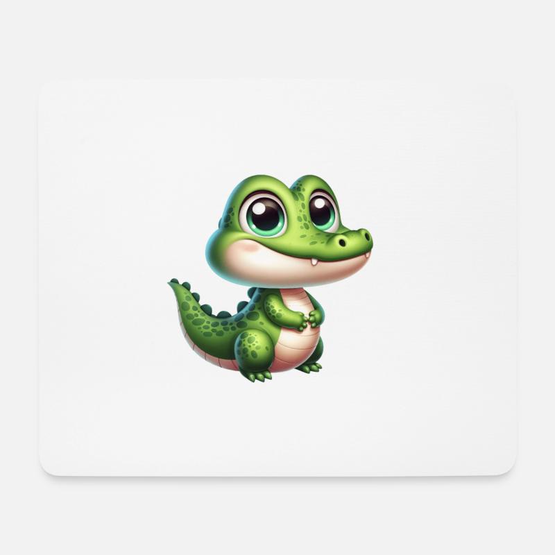 Crocodile - Mousepad (Querformat) - Weiß