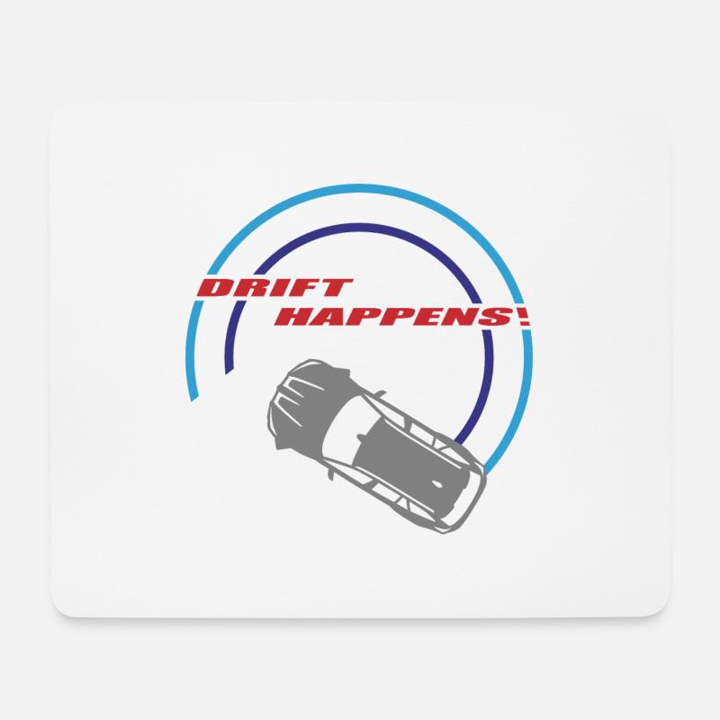 "drift happens!" Logo - Mousepad (Querformat) - Weiß