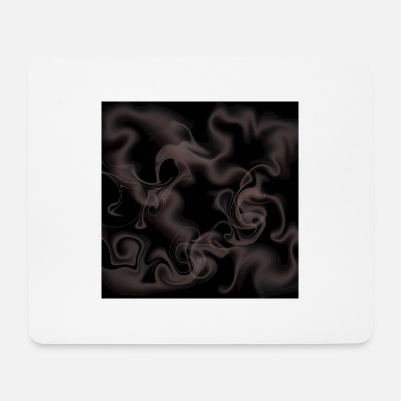 Nebel aud schwarzen Hintergrund! - Mousepad (Querformat) - Weiß