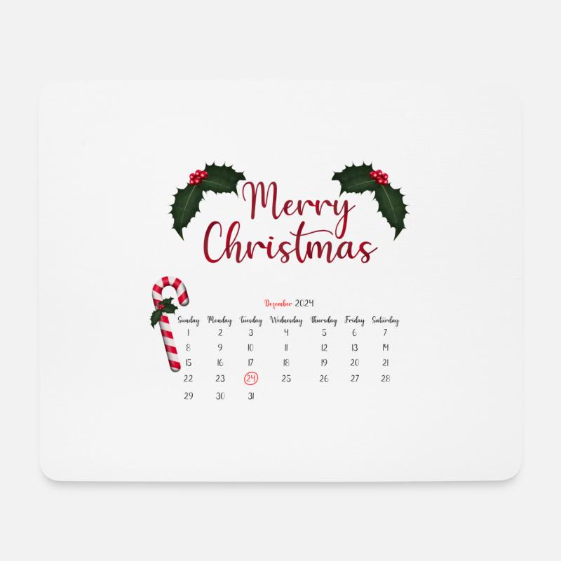 Merry Christmas_02 - Mousepad (Querformat) - Weiß