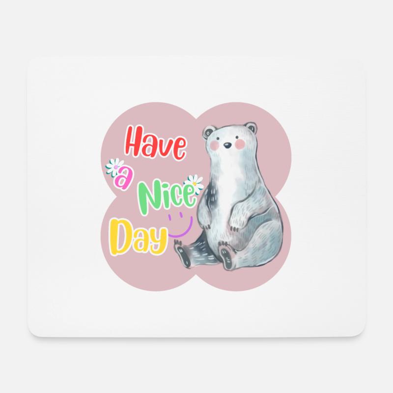 Have a nice day white - Mousepad (Querformat) - Weiß