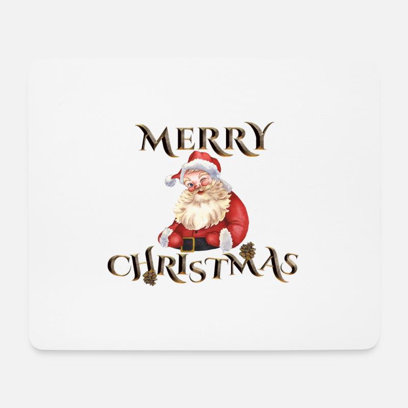 Santa Merry Christmas - Mousepad (Querformat) - Weiß