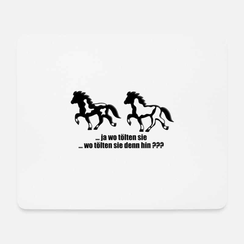 Tölten - Reiten - Pferd - Pferde - Pferdesport - Mousepad (Querformat) - Weiß