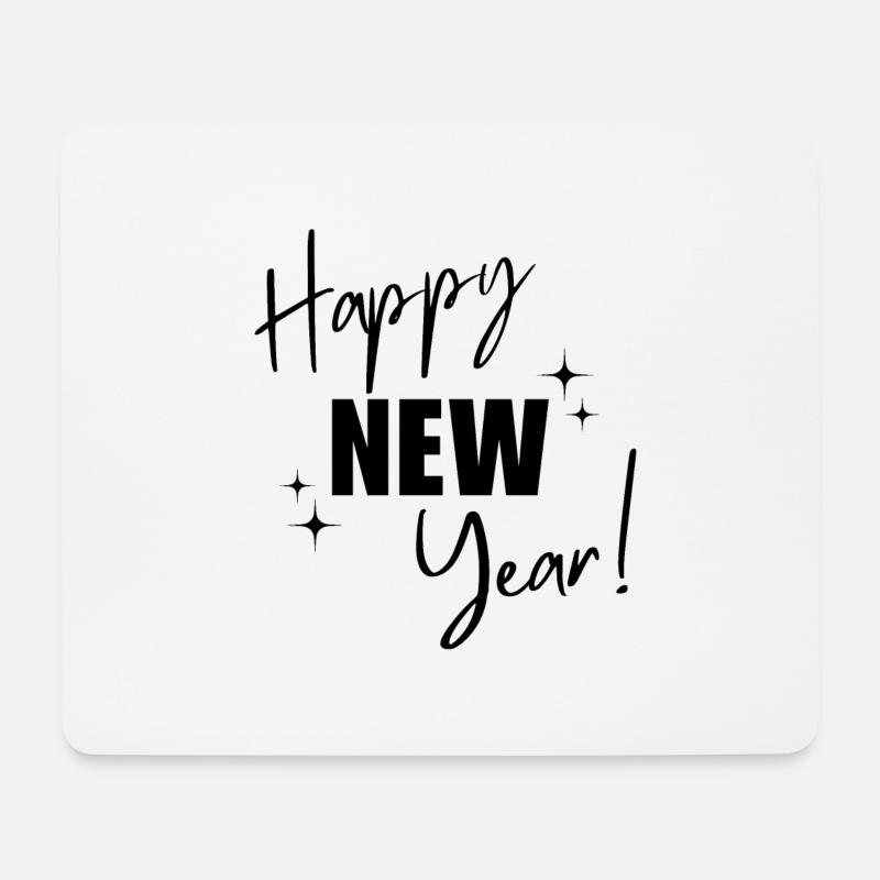 Happy New Year - Mousepad (Querformat) - Weiß