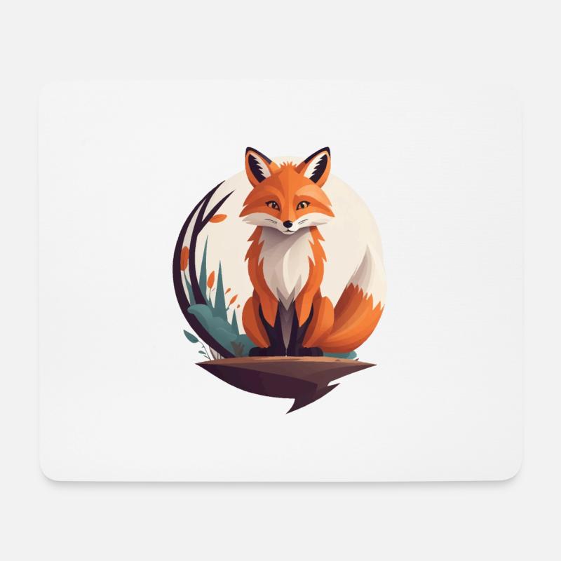 Fuchs - Mousepad (Querformat) - Weiß