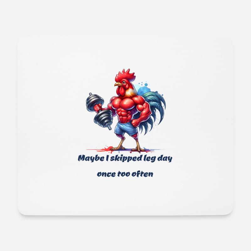 Gym Legday funny saying - Mouse Pad (horizontal) - white