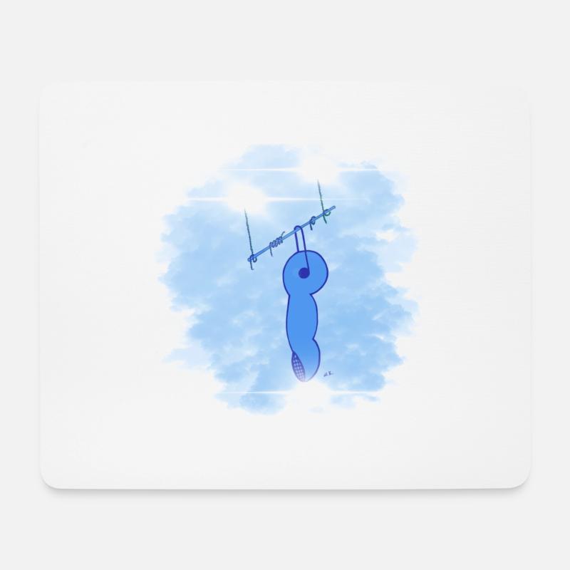 Himmlischer Finger - Mousepad (Querformat) - Weiß