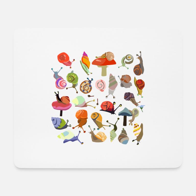 Schneckenstrauß transparent - Mousepad (Querformat) - Weiß