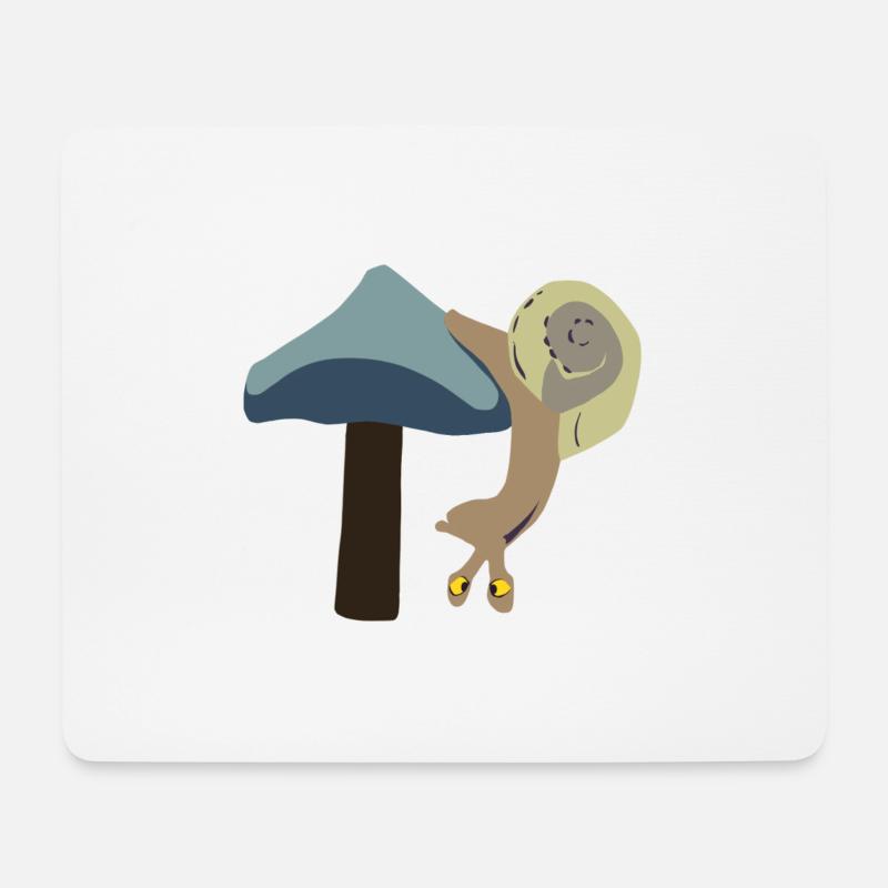 Schnecke auf dem Kopf - Mousepad (Querformat) - Weiß