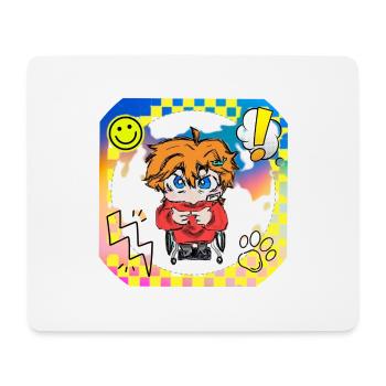 Colorful Pop Art Wheelchair Hero - Mouse Pad (horizontal) - white - Front