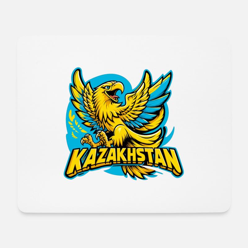 Kasachstan Adler Wappen Emblem Flagge Geschenk - Mousepad (Querformat) - Weiß